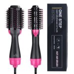 Light - brosse lissante chauffante ionique sche - cheveux en une tape 3 en 1 pour salon ion ngatif ...