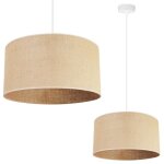 Light - home juta abat jour suspension luminaire lustre - e27 - classique 1 - lumires 35 cm - blanc ...