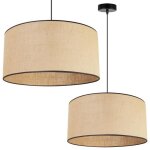 Light - home juta abat jour suspension luminaire lustre - e27 - classique 1 - lumi�res 45 cm - noir base ...