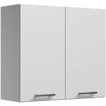 Lila - meuble de cuisine haut 80 cm 2 portes blanc Lila - meuble de cuisine haut 80 cm 2 portes blanc
