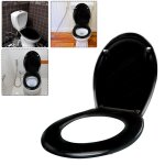 Abattant wc - liliin - universel - noir - syst�me dabaissement automatique - 9 motifs disponibles