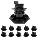 Liliin lot de 10 plots terrasse r�glable universal pour lambourdes et dalles r�glables en hauteur 60 ...