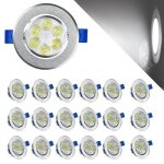 Liliin lot de 20 led spots encastrable 3 w pour salle de bain chambre et cuisine - 20x3w blanc froid