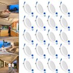 Liliin lot de 20 led spots encastrable 5 w pour salle de bain chambre et cuisine - 20x5w blanc chaud