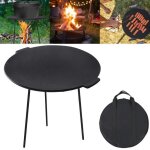Liliin 45 cm poêle à griller en fonte avec 3 pieds - support de four hollandais pour le camping et le ... Liliin 45 cm poêle à griller en fonte avec 3 pieds - support de four hollandais pour le camping et le ...