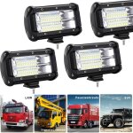Liliin 4x 72 w phares additionnels led offroad - lampe de travail 10800lm 10 - 30v 6000k �tanche ip67 ...