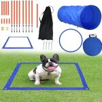 Liliin agility kit dquipement pour chien avec tunnel pour chien barres tresses anneau de saut barre ...
