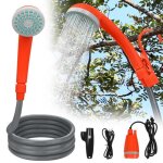 Douche solaire portable - liliin - rechargeable - 2200 mah - usb - 3 l / min