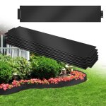 Liliin bordure de jardin gazon en acier galvanis 20pcs pour jardin plantes potager 5m x 15 cm noir (20m) ...