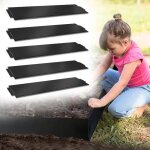 Liliin bordure de jardin gazon en acier galvanis 20pcs pour jardin plantes potager 5m x 18 cm noir (20m) ...