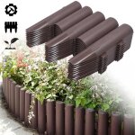Bordure de jardin - liliin - aspect bois - 2. 8m - marron - polypropylne (pp)