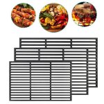 Grille bbq - liliin - 54x34 cm - fonte �maill�e - antiadh�sif - r�sistante et durable