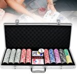 Liliin nash poker set jetons de poker en argile 500 pcs malette de poker texas holdem deluxe coffret ...