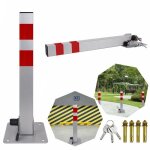 Barrire de stationnement - liliin - parkwatch - pliable - acier - 60 cm avec 3 cls