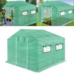 Liliin serre de jardin tunnel 6m� verte gamme maraich�re plastique pe tente abri petite serre de terrasse ...