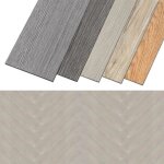Revtement de sol pvc - liliin - dalles autocollantes - 9144 x 1524 cm - impermable - 18 pices