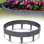Bordure de jardin - liliin - aspect pierre - polypropylne - 10m - gris / anthracite