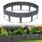 Bordure de jardin - liliin - aspect pierre - polypropylne - 5m - anthracite