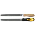 Lime demi - ronde manche bois verni. - réf 0883 Lime demi - ronde manche bois verni. - réf 0883