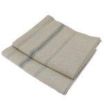 Linandelle - lot de 2 torchons mtis lin - coton naturel brasserie - linandelle - vert