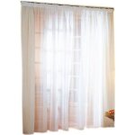 Linder 0390 / 10 / 344 voilage grande largeur polyester lin blanc galon fronceur 300 x 240 cm