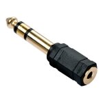 Adaptateur audio - lindy - jack 63 mm vers 35 mm - connecteurs or - noir - stéréo Adaptateur audio - lindy - jack 63 mm vers 35 mm - connecteurs or - noir - stéréo