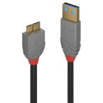 C�ble usb 3. 0 type a vers micro - b - lindy - anthra line - 3m - connecteurs plaqu�s or - double blindage ...