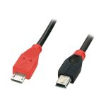 Cble usb 2. 0 otg - lindy - 50 cm - micro - b mle vers mini - b mle - 480 mbit / sec - noir