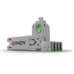 Cl usb lindy - 4 bloqueurs de ports usb - vert - compatible windows mac linux