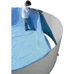 Liner pour piscine circulaire en pvc toi - 350x120cm - protection anti - uv - bleu