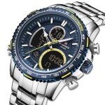 Lingyue hommes montre de luxe marque hommes chronographe quartz montre - bracelet led numrique date ...
