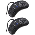 Link - e : 2 x manette gamepad joystick 6 boutons compatible avec console de jeu sega megadrive genesis ...