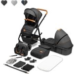 Poussette combine 2en1 lionelo amber - pack poussette canne nacelle sac et accessoires - grand rous ...
