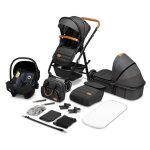 Poussette combine 3en1 lionelo amber - pack poussette canne nacelle siege auto sac et accessoires - ...