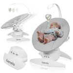 Balancelle electrique 360 lionelo iris - lger - transat - 12 mlodies - 3 modes - 5 vitesse - jusqu? ...