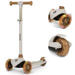 Trottinette 3 roues lionelo jessy - roues led - hauteur rglable - jusqu? 50 kg - frein  pied - beige ...