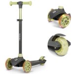 Trottinette 3 roues lionelo jessy - roues led - hauteur rglable - jusqu? 50 kg - frein  pied - vert ...