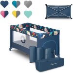 Lit parapluie compact 2en1 lionelo stefi - parc bb - 0 - 36 mois - sac inclus - pliage rapide - 2 x ...