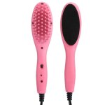 Lisseur brosse � cheveux - vvikizy - rose - soin capillaire aux ions n�gatifs - lissant les cheveux