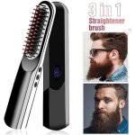 Lisseur multifonctionnel pour barbe sans fil pour hommes rapide peigne pour cheveux
