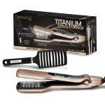 Lisseur vapeur - saint algue - coffret demeliss titanium smooth ritual - brosse d�m�lante - or