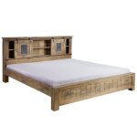 Lit 160x200 en bois de manguier huil� railway n� 473