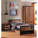 Chambre compl�te enfant 5 pi�ces alex marron & noir