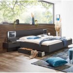 Lit adulte double king size 180 x 200cm + 2 chevets + 2 tiroirs lit gris graphite - longueur 289 x profondeur ... Lit adulte double king size 180 x 200cm + 2 chevets + 2 tiroirs lit gris graphite - longueur 289 x profondeur ...