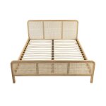 Lit adulte en pin massif naturel avec v�ritable cannage anna 140x190 - lt17018 - bois naturel - terre ...