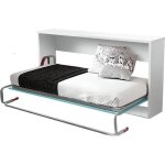 Lit dappoint escamotable coloris blanc - couchage longueur 190 x largeur 90 cm