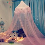 Lit  baldaquin dentelle polyester dme moustiquaire avec star dcoration princesse accessoires pour ...