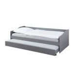 Lit banquette enfant en pin massif coloris gris - 90 x 200 cm Lit banquette enfant en pin massif coloris gris - 90 x 200 cm
