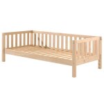 Lit banquette - vipack - friedrich - bois massif - sommier  lattes inclus - 90x200 cm