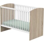 Lit b�b� - 120 x 60 cm - matelas inclus - access - bois / blanc - sauthon